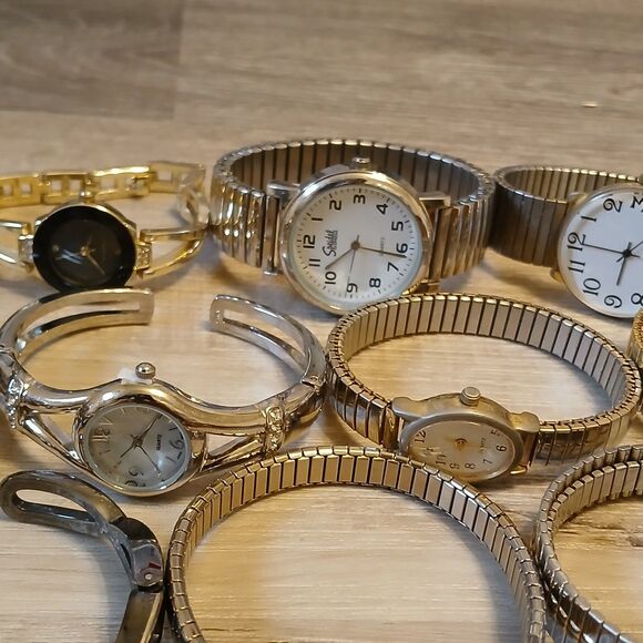 Lot 35+ Watches Parts/Repair ALL Metal Timex Seiko Nine West Anne Klein Armitron main image 7
